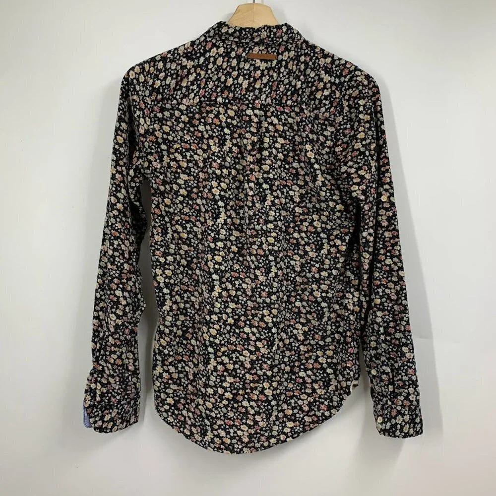 Birds of Paradise Trovata Women's Ditsy‎ Floral Pattern Corduroy Shirt Size XS - Picture 2 of 14